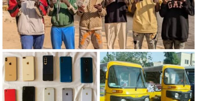 Kano Police Apprehend Six Infamous Phone Thieves Posing as Tricycle Operators