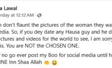 Muslim Woman Advises Women: If Your Hausa Man Shares Your Photos Online, You Might Not Be the One