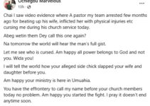 Abia Pastor Whose Team Arrested for Assaulting His Wife Cursed Me During Church Service, Claims Human Rights Activist