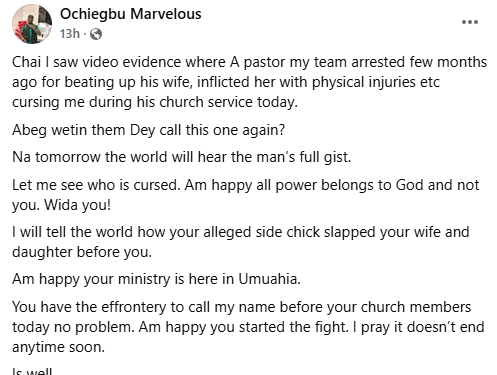 Abia Pastor Whose Team Arrested for Assaulting His Wife Cursed Me During Church Service, Claims Human Rights Activist