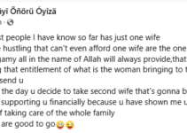 To Whom It May Concern: A Married Nigerian Woman’s Warning – If You Choose to Take a Second Wife, I Will Withdraw My Financial Support