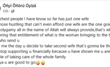 To Whom It May Concern: A Married Nigerian Woman's Warning - If You Choose to Take a Second Wife, I Will Withdraw My Financial Support