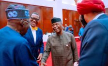 Vice President Yemi Osinbajo and Bola Tinubu Meet in Tanzania (Photos)