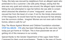 Petty Trader Saved from Alleged Rapist Disguised as a Customer in Lagos