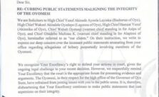 Oyo Kingmakers, Oyomesi, Threaten Legal Action Against Governor Makinde Over Bribery Claims Regarding Alaafin Stool