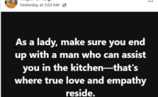 Choose a Partner Who Can Support You in the Kitchen - Nigerian Man's Advice to Women
