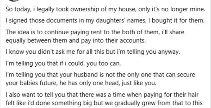 Nigerian Woman Proves That Securing Your Children's Future Isn't Just a Husband's Job: She Buys a House for Her Young Daughters