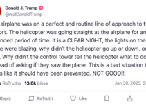 Unacceptable: Trump Responds to Mid-Air Collision Involving US Army Helicopter and Passenger Plane with 64 People Onboard