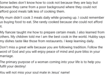 Don’t overlook your destiny helper, soulmate, prayer partner, and comforter just because she can’t cook – Nigerian woman offers advice to men