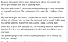 Don't overlook your destiny helper, soulmate, prayer partner, and comforter just because she can't cook – Nigerian woman offers advice to men