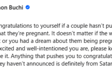 Solomon Buchi: Hold Off on Congratulations for Unannounced Pregnancies