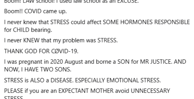 Nigerian Lawyer Shares Family's Reactions to Her Struggles with Conception After Marrying Her Husband