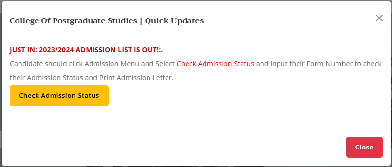 UNICAL Releases Postgraduate Admission List