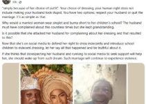 Honor Your Husband or Leave the Marriage: Nigerian Man Criticizes Woman Abused by Her Husband for Wearing a Tank Top During School Runs