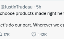 Justin Trudeau Urges Canadians to Support Homegrown Products Amid Trump-Imposed Tariffs