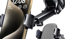 Qifutan Universal Car Phone Holder - Windshield, Dashboard & Air Vent Mount for iPhone & Smartphones - Carbon Fiber Design, Now 33% Off!