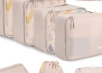 BAGAIL 8-Piece Packing Cube Set for Travel – Cream Luggage Organizers, Now 42% Off!