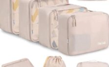 BAGAIL 8-Piece Packing Cube Set for Travel - Cream Luggage Organizers, Now 42% Off!