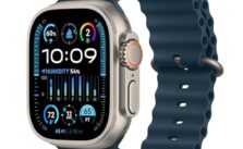 Apple Watch Ultra 2 [GPS + Cellular 49mm] - Rugged Titanium Case with Blue Ocean Band, One Size Fitness Tracker - Now 12% Off!