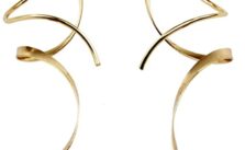 Spiral Threader Earrings for Women - Hand-Bent 14K Gold Dangle Earrings, Perfect for Gifting - Now 40% Off!