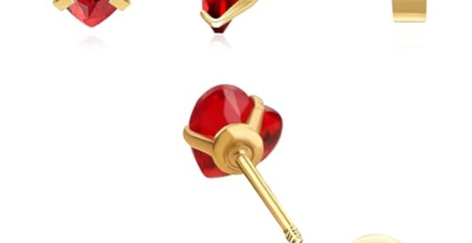 Red Heart Flat Back Stud Earrings: Hypoallergenic Valentine’s Day Gifts for Her – Now 43% Off!