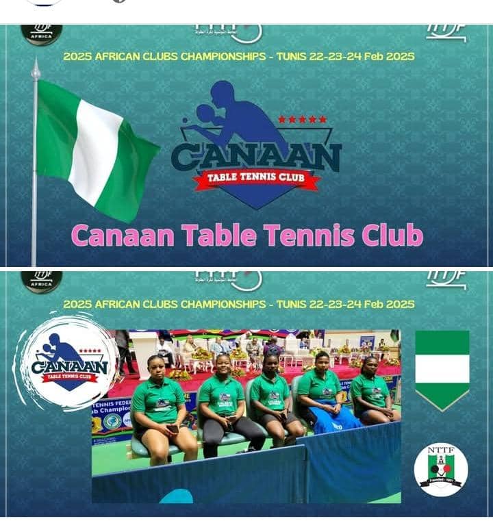 Table Tennis: Canaan Queens arrive Tunisia for the 2025 African Clubs Championship