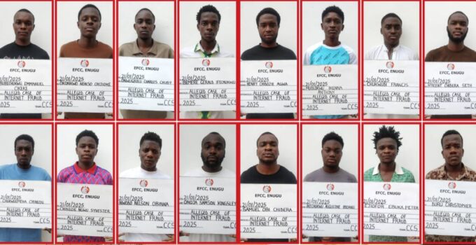 EFCC Charges 16 Alleged Yahoo Boys to Court in Enugu