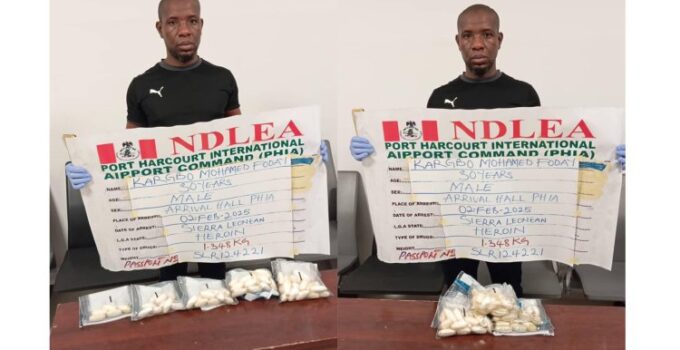 Two Drug Lords Captured by NDLEA Disgorge 125 Heroin Wraps