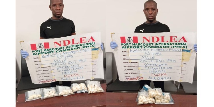 Two Drug Lords Captured by NDLEA Disgorge 125 Heroin Wraps