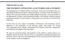 Unizik Issues Statement on Next Steps Following Student-Lecturer Altercation