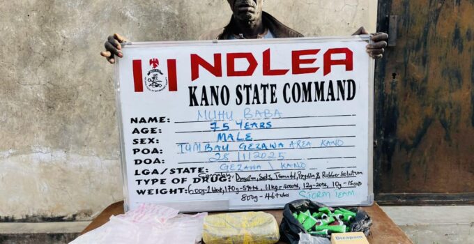 NDLEA Detains 75-Year-Old Man and Confiscates Illegal Substances in Kano