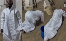 Portable Seen Praying at a White Garment Church During Ongoing Struggles with Ogun Government and Police