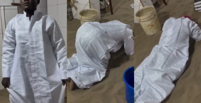 Portable Seen Praying at a White Garment Church During Ongoing Struggles with Ogun Government and Police