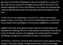 NCAA to Sanction Kenya Airways for Alleged Violations of Consumer Protection Laws and Inadequate Evidence Against Nigerian Passenger