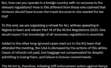 NCAA to Sanction Kenya Airways for Alleged Violations of Consumer Protection Laws and Inadequate Evidence Against Nigerian Passenger