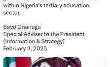Tinubu Dismisses Vice Chancellors of UniAbuja and UNN, Appoints New Leaders