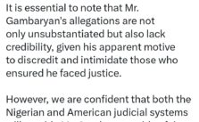 Nigerian Government Accuses Binance Executive Gambaryan of Spreading Misinformation Over Allegations of Bribery by Lawmakers