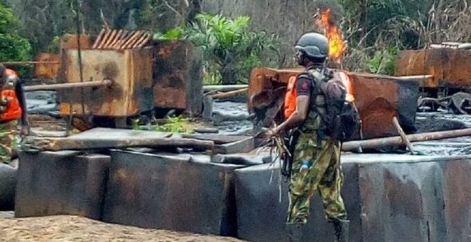 Army Dismantles 12 Illegal Refineries and Arrests 16 in Niger Delta Operation