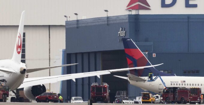 Japan Airlines Aircraft Collides with Parked Delta Plane at Sea-Tac Airport