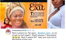 Actress Pat Ugwu Passes Away at 35