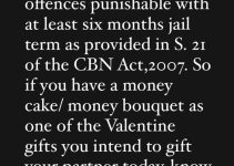 Valentine’s Day: Lawyer Stan Alieke Warns Nigerians That Creating Money Cakes and Money Bouquets is Illegal