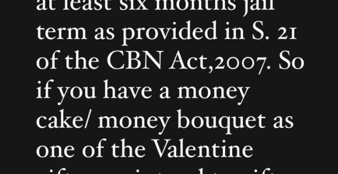 Valentine’s Day: Lawyer Stan Alieke Warns Nigerians That Creating Money Cakes and Money Bouquets is Illegal