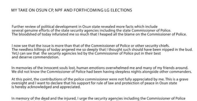 Osun Crisis: "Today's Bloodshed Angered Me, But I Realize I Misplaced Blame on the Police Commissioner" - Davido Reflects After Criticizing State Police Chief