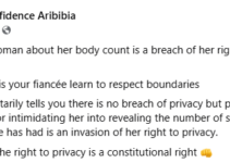 Inquiring About a Woman’s Body Count Violates Her Right to Privacy, Says Nigerian Lawyer