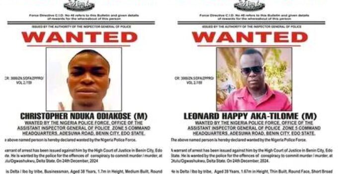 Police Seek Two Suspects in Alleged Conspiracy and Murder Case in Delta