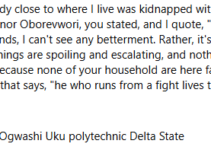 Stray Bullet Claims Woman’s Life as Gunmen Abduct Polytechnic Student in Delta