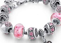 Capital Charms Silver-Plated Bracelet Set with Pink Hearts – Enjoy 54% Off!