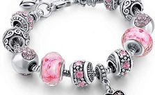 Capital Charms Silver-Plated Bracelet Set with Pink Hearts - Enjoy 54% Off!