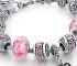 Capital Charms Silver-Plated Bracelet Set with Pink Hearts – Enjoy 54% Off!