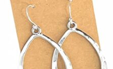 Bohemian Teardrop Hoop Earrings in Sterling Silver - Statement Jewelry Now 12% Off!